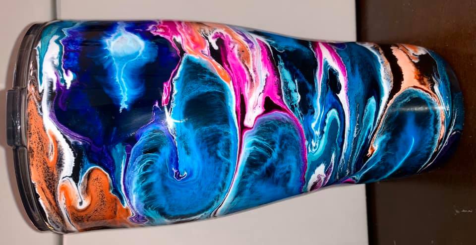 Alcohol Ink Custom Tumbler